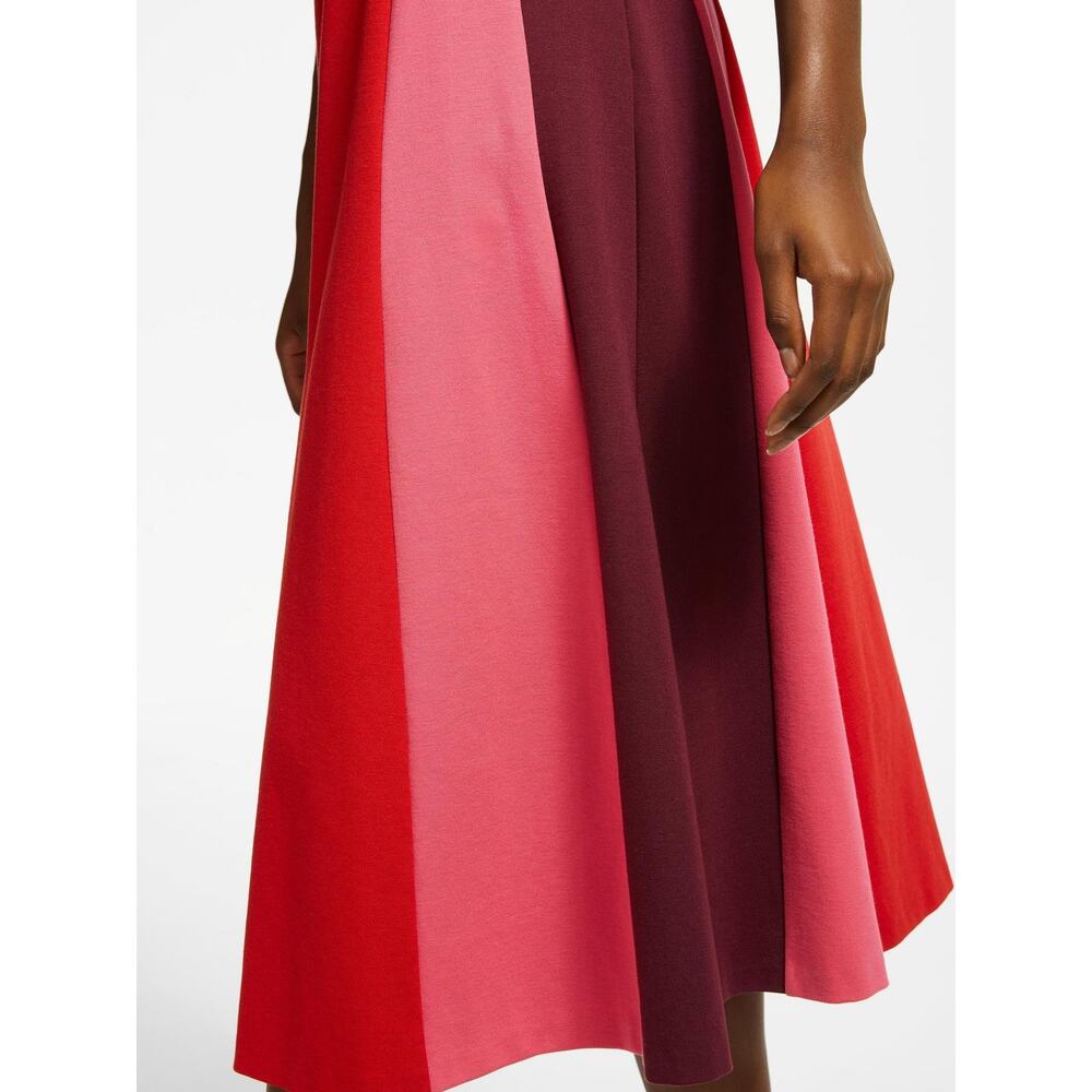 Boden Claudia Ponte Dress, Poinsettia red purple pink sz 14 midi - Picture 4 of 11